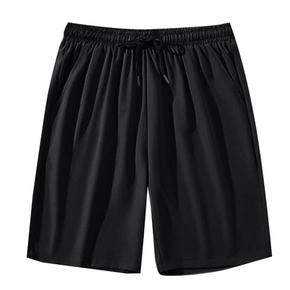 Men's Ice Silk Cargo Shorts – Thin, Loose-Fit Basketball & Sports Shorts (Big Size, Five-Point)