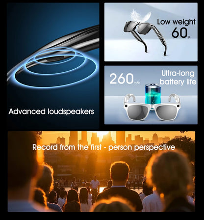 Xiaomi 6K HD AI Smart Glasses — 100MP Camera, ChatGPT, Bluetooth Call, Voice Assistant, 260mAh Battery, New Smart Glasses