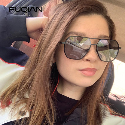 Luxury Metal Photochromic Sunglasses – Fashion Polarized UV400 Chameleon Anti-Glare Driving Glasses for Men & Women