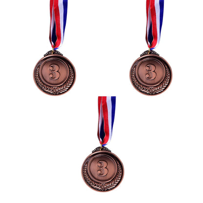 3-Piece Gold, Silver and Bronze Winner Medals - Sports Day Competition Awards for Adults, Kids, Outdoor Games, and Souvenirs
