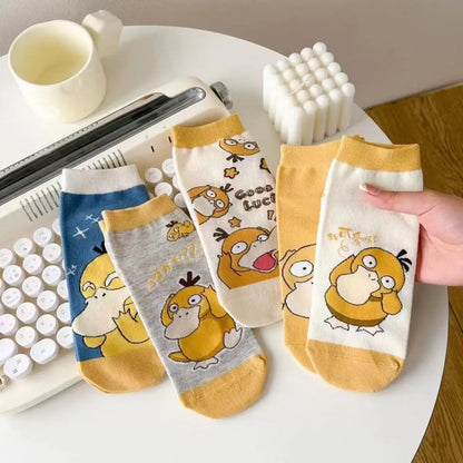 Cute Anime Cartoon Socks - Women's  Low-Cut 3D Graphic Socks