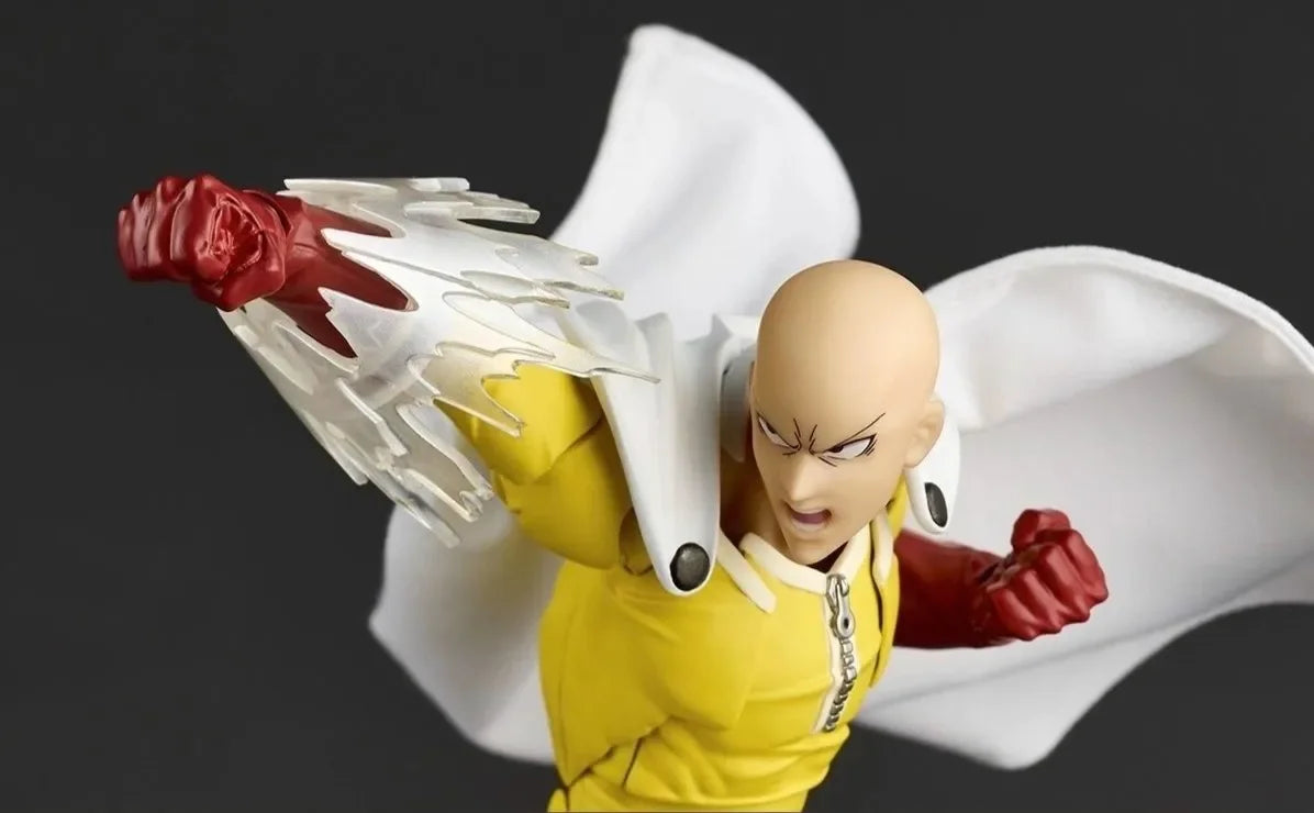 KAIYODO Revoltech ONE PUNCH-MAN Saitama Action Figure – PVC Anime Statue, Collectible Decor & Gift