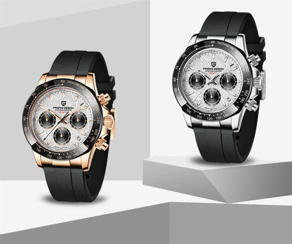 40mm PAGANI DESIGN V2 Men’s Quartz Watch – Sapphire Retro Chronograph Stainless Steel Waterproof