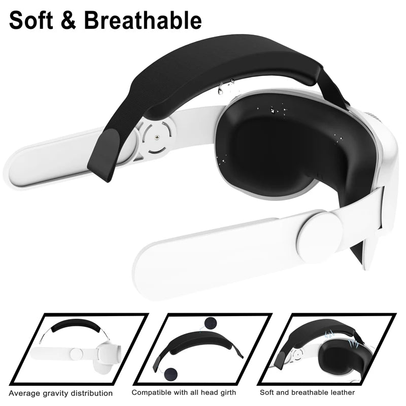 HUNDAI Adjustable Elite Head Strap for Meta Quest 2, Quest 3 & Quest 3S