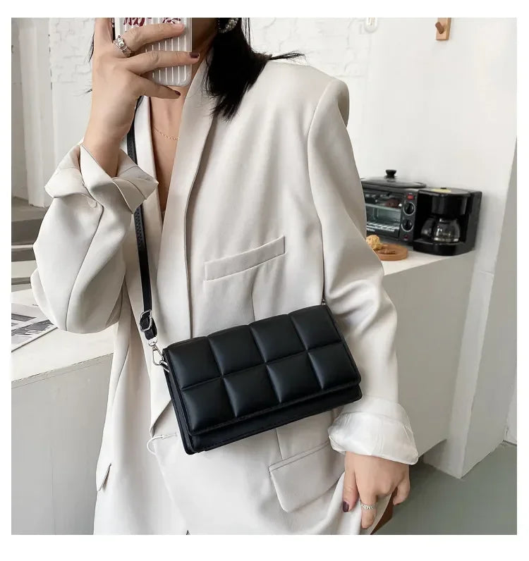 Fashion Brand Designer Women’s Shoulder Bag – Small PU Leather Crossbody, Classic Handle Handbag