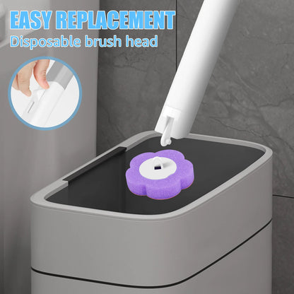 18/36Pcs Disposable Toilet Brush Kit - Wall-Mounted Bathroom Cleaning Tool with Long Handle & Refill WC Accessories