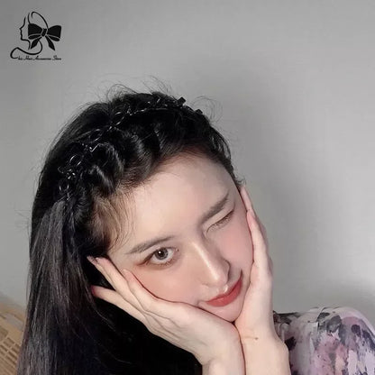 2024 New Double Band Headbands for Women – Non-Slip Hair Bands with Clips, Bezel Hair Hoop, Fashion Headwear