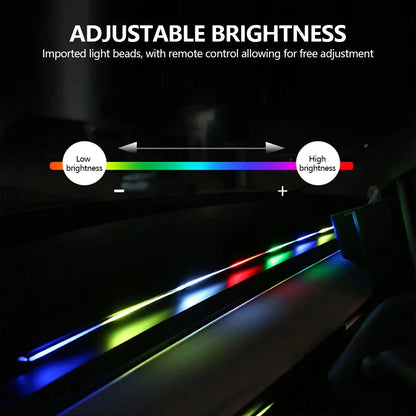 Universal Car LED Ambient Light Strip - RGB Interior Atmosphere Lights with USB, APP & Remote Control