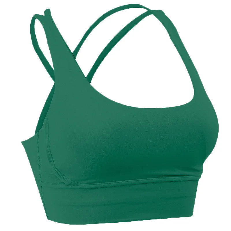 Women’s Summer Crossback Sports Bra — Breathable Fitness & Yoga Tank Top | Gym Crop Top