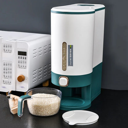 Large Capacity Rice Storage Box - 1/2/4pcs Sealed 5KG Grain Dispenser & Pet Food Container - Kitchen Organizer