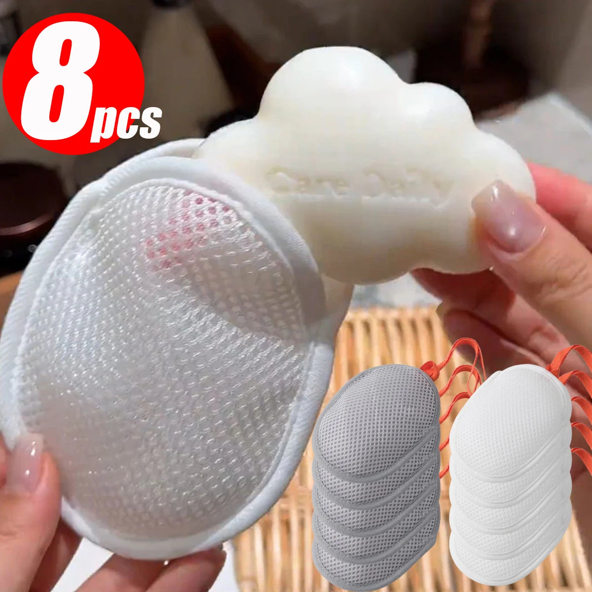 Foaming Soap Bag Mesh Pouch - Massage Exfoliator & Bathing Bubble Maker for Body Cleansing