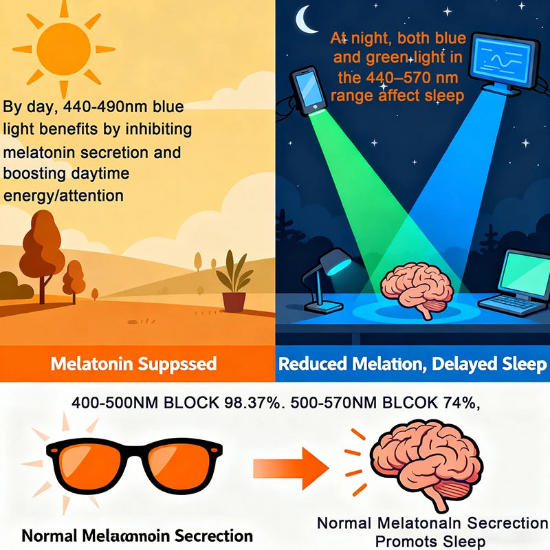 SHINU Blue Light Blocking Glasses – Red Lens Anti-Glare Eyewear for Men to Reduce Eye Strain