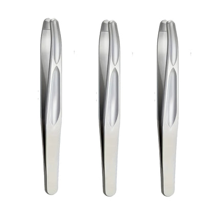 Premium Round Head Tweezers - Precision Eyebrow, Facial Hair & Beard Removal Tool