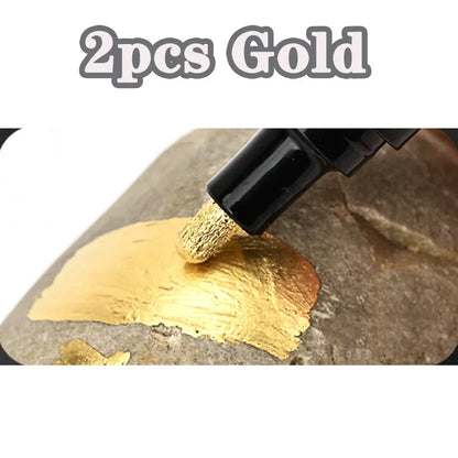 1/2pcs Mirror Marker Pen – DIY Reflective Chrome, Gold, Silver Paint for Car Styling, Art & Craftwork