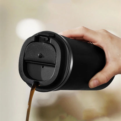 380ml/510ml Stainless Steel Coffee Cup – Travel Portable Vacuum Flask, Thermal Mug, Double-Walled Car Tea Thermos Bottle