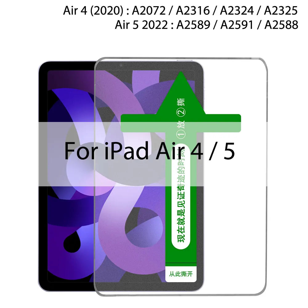 Auto Alignment Tempered Glass Screen Protector for iPad Pro & Mini – For iPad 11", 12.9", 10.9", Air 1-5, Mini 4-6