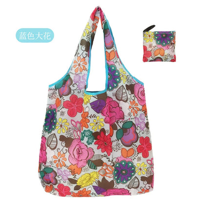 Large Foldable Reusable Shopping Tote Bag – Eco-Friendly Grocery & Beach Storage Shoulder Bag, Multi-Purpose Carry Pouch