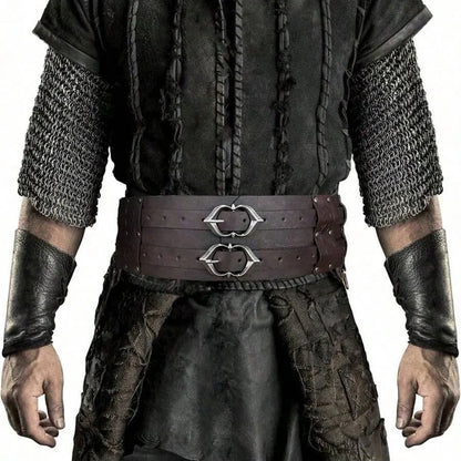 Medieval Belt & Pouch Accessory Set – Renaissance Viking Waist Bag, Wide Vintage Belt for Halloween, 1/2/3pcs