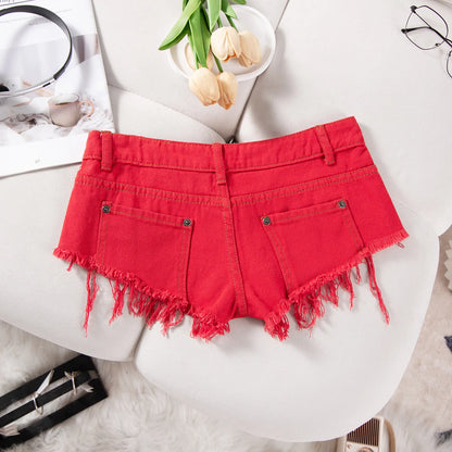 25# Summer Fashion Low-Waist Ripped Denim Shorts — Sexy Hot Pants & Booty Jeans for Women
