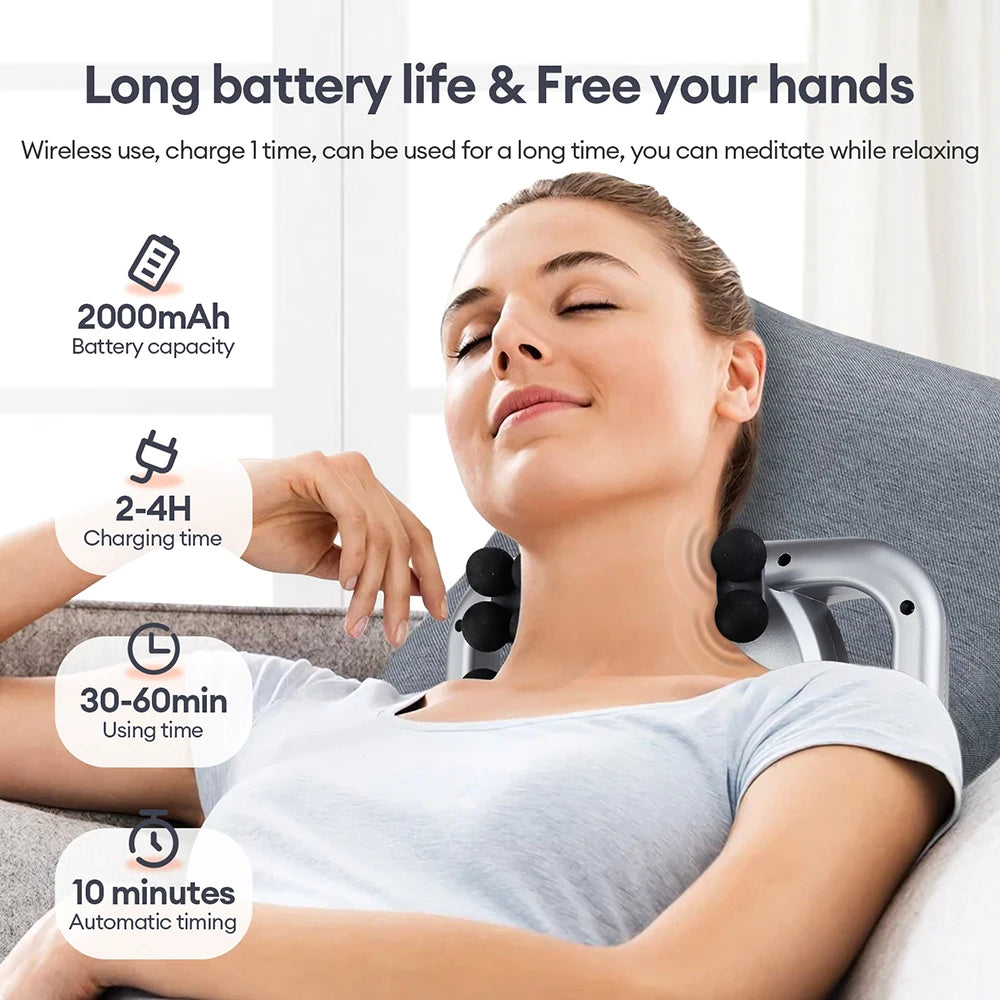 48-Head Body Massage Gun — High-Frequency Vibration Fascia Massager for Neck, Back, Waist, Thigh & Shoulder Muscle Relief