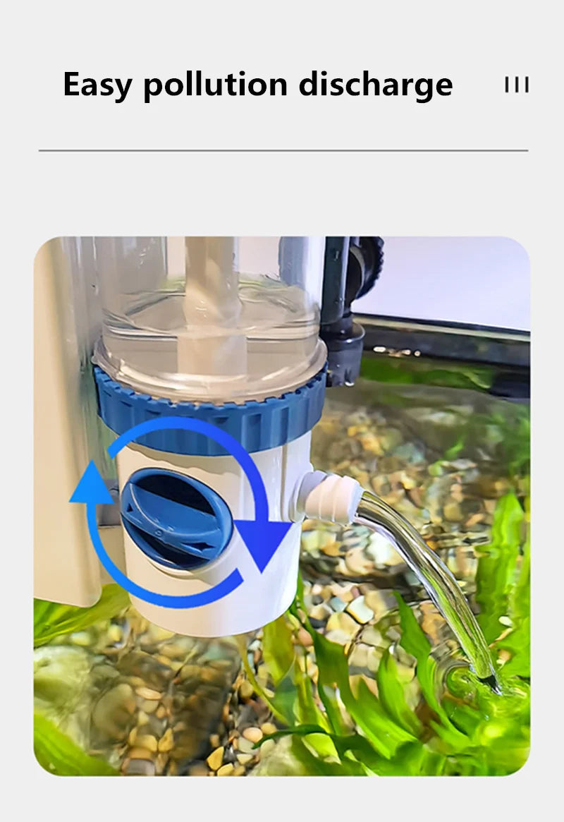 220V Silent Aquarium Filtration System – Wall-Mounted Integrated Filter & Oxygenation Machine for Fish Tanks