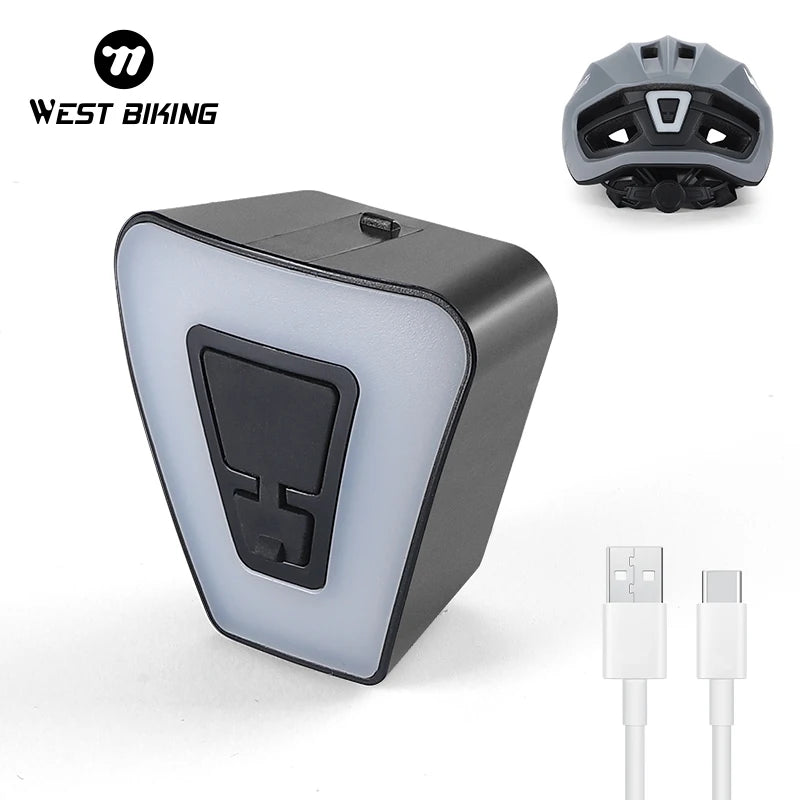 WEST BIKING LED Helmet Safety Light - USB Type-C Rechargeable Flashing Light for 0708100, 0708113 & 0708115 Bicycle Helmets