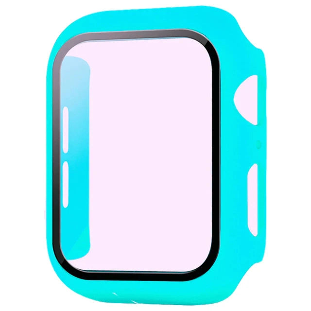 Apple Watch Glass Case Cover - Full Screen Protector for Series 9, 8, 7, 6, SE & iWatch 38mm-45mm