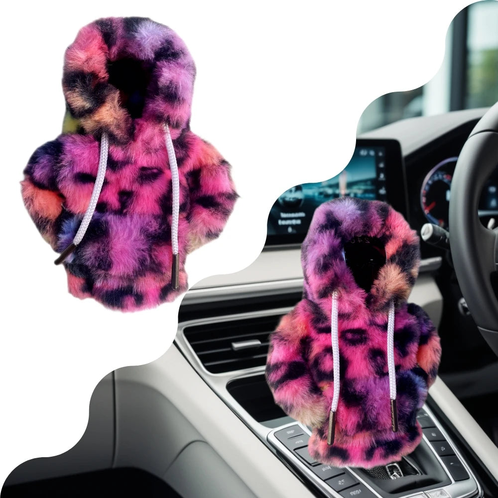 Universal Car Gear Shift Lever Cover – Sweatshirt Style Shifter Knob Hoodie for Car Decoration