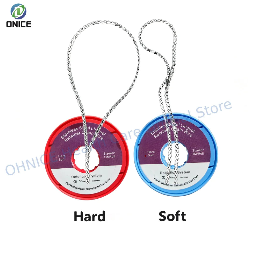 Orthodontic Retainer Chain Wire - 1m Stainless Steel Spool for Post-Braces Dental Retention