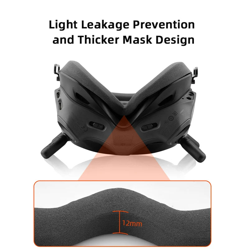 DJI FPV Combo V2 Eye Mask Pad – Replacement Sponge, Skin-Friendly Face Cover for Drone Goggles