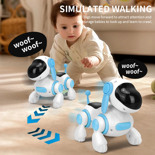 Smart Interactive Robotic Dog Toy - Walking, Singing, Lights & Music Educational Toy for Kids