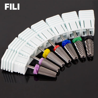 5-in-1 Tungsten Carbide Nail Drill Bits - Nail Art Equipment, Rotary Mills Cutter for UV Gel Removal & Manicure Tool