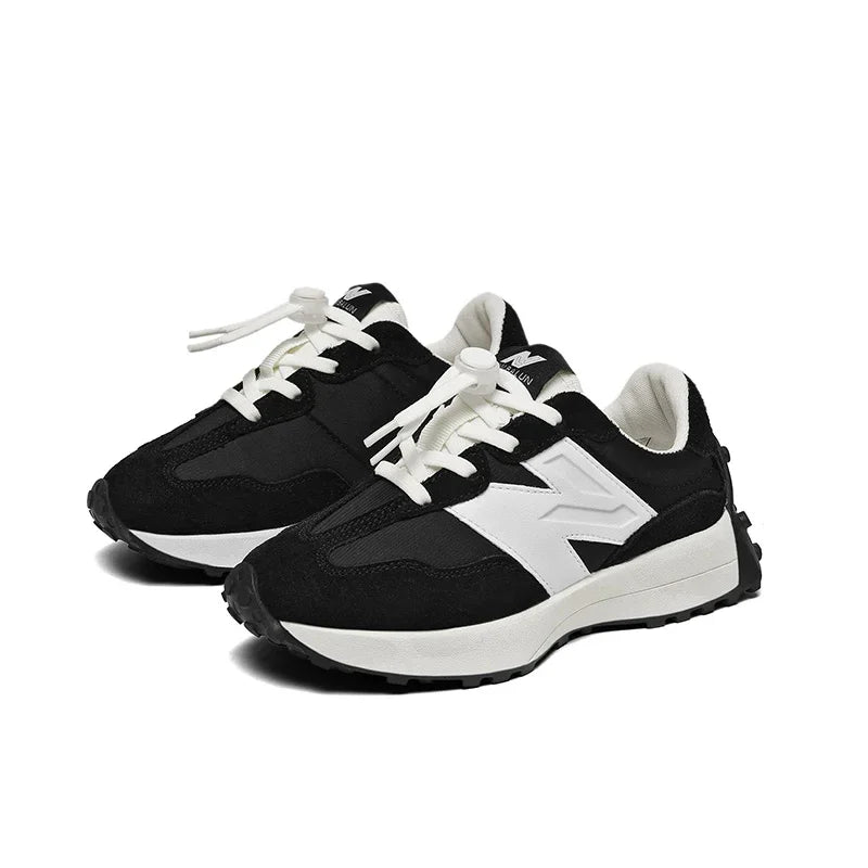 Children's Trendy Cushioned Sports Shoes - Soft Sole Lace-Up Running & Basketball Shoe