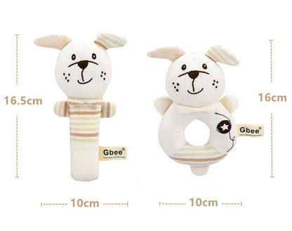 Baby Plush Rattle Crib Mobile – Cartoon Animal Bed Bell Toys for 0-12 Months, Infant Toddler Early Educational Newborn Gift