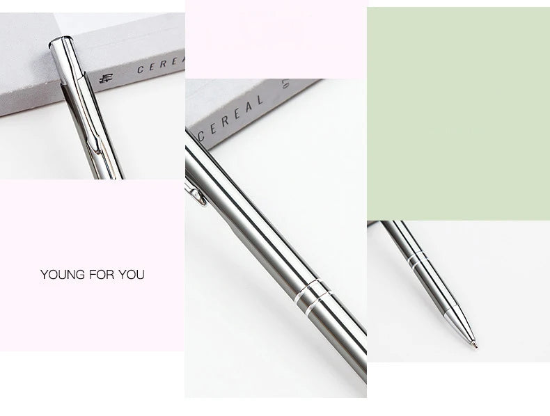 50PCS Custom Metal Ballpoint Pens — Personalized Engraved Logo Advertising Pen, Ideal Gift and Promotional Item