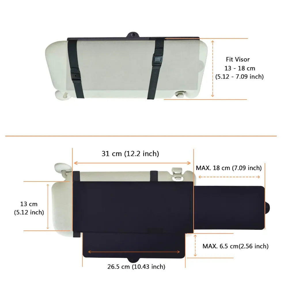 Car Sun Visor Extender - Sunshade Extension Board, Front Side Window Shade, Anti-Glare Shield Blocker for Car Interior Accessories