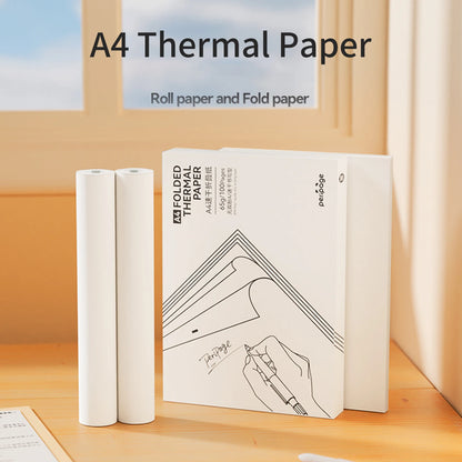 PeriPage Fold Thermal Paper – Compatible with PeriPage A40 Thermal Printer – Quick-Dry for Photos, Receipts, Memos, PDF Files