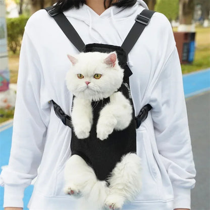Adjustable Cat Carrier Bag – Double Shoulder Pet Backpack, Portable Travel, Outdoor, Camping & Hiking Bag for Cats and Small Dogs