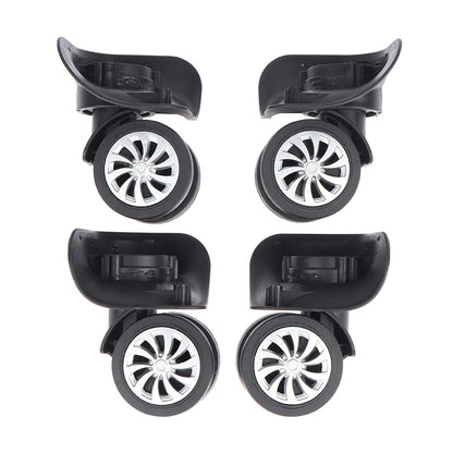 4Pcs Universal 360° Swivel Luggage Wheels - Trolley Wheel Replacement Tools for Suitcases