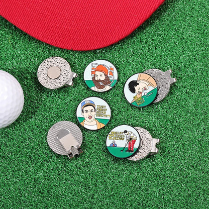 Magnetic Golf Hat Clip with Ball Marker - Electroplated Golf Marker and Training Accessory for Kids, Boys, Girls, and Golf Gifts