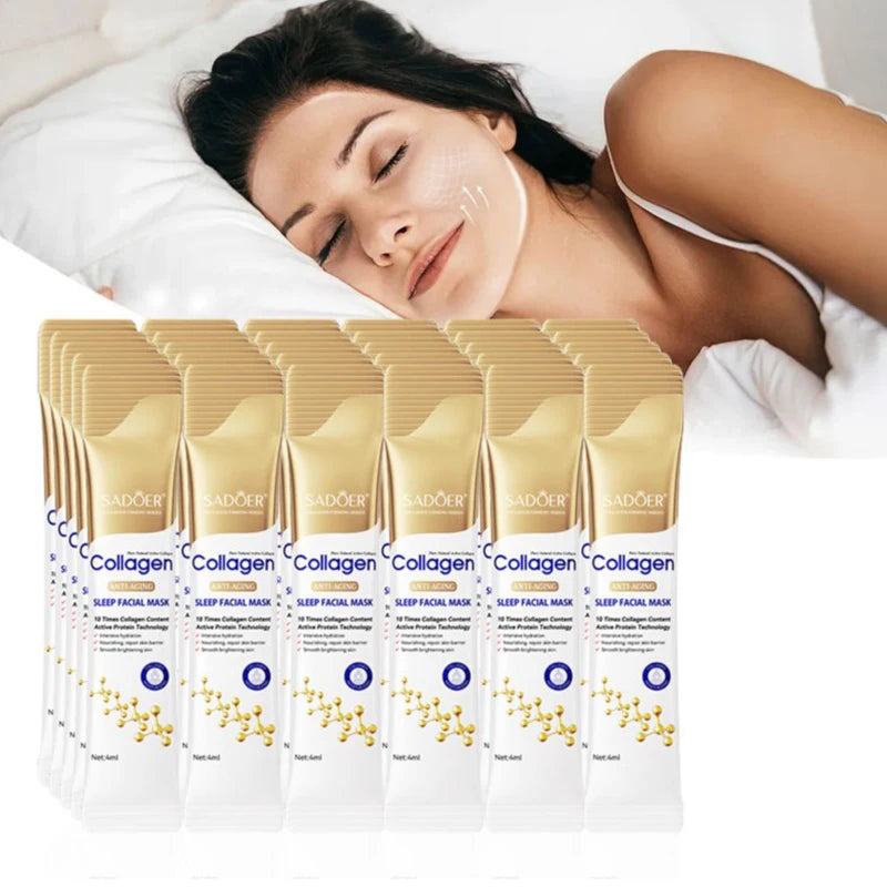 30PCS SADOER Collagen Sleeping Face Masks – Moisturizing, Brightening & Firming Skincare
