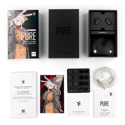 TRUTHEAR PURE Hybrid In-Ear Earphones - 1DD+3BA Hi-Fi Wired Gaming Headphones with 3.5mm Plug