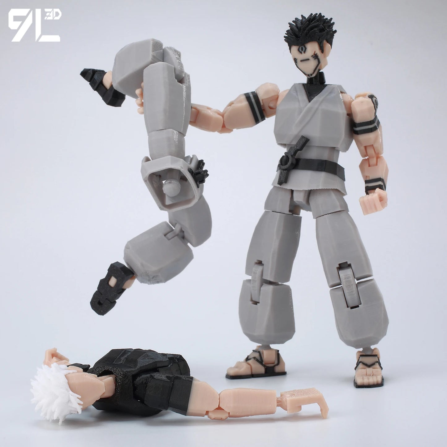 9L3D Printed Anime Action Figures — Jujutsu Kaisen Sukuna, Yuji, Yuta, Satoru Gojo Movable Mannequin Toys
