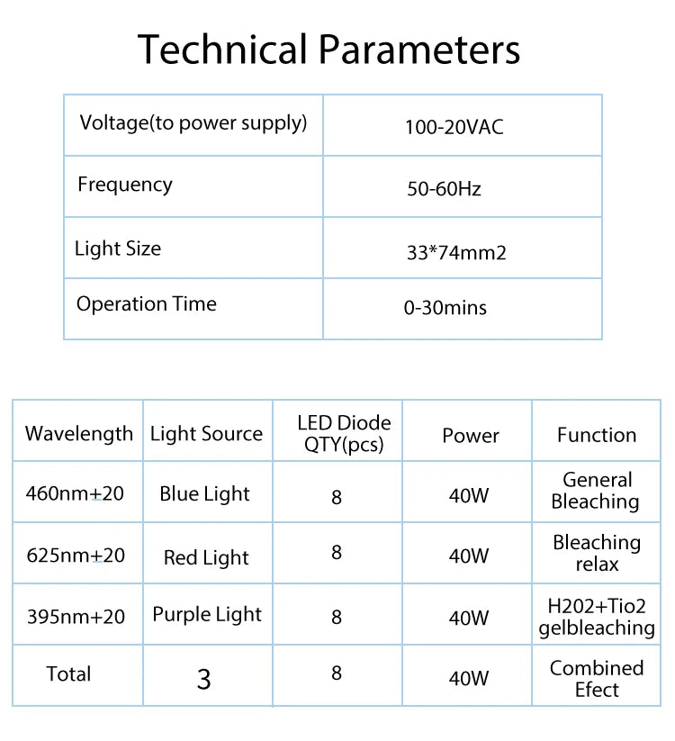 Dental Cold Light Lamp — 3-Color LED Teeth Whitening & Bleaching Accelerator for Dentistry
