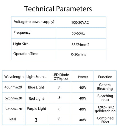Dental Cold Light Lamp — 3-Color LED Teeth Whitening & Bleaching Accelerator for Dentistry