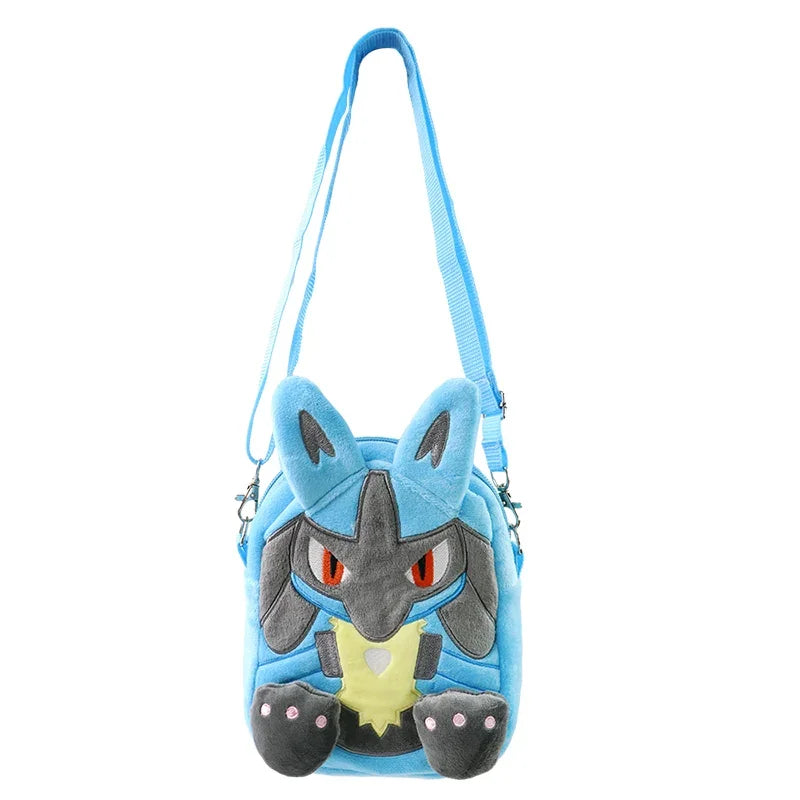 Pokemon Plush Backpack – Pikachu, Gengar, Mimikyu, Snorlax, Rowlet, Psyduck, Lucario, Charmander Anime Shoulder Bag & Doll Toy
