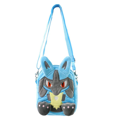 Pokemon Plush Backpack – Pikachu, Gengar, Mimikyu, Snorlax, Rowlet, Psyduck, Lucario, Charmander Anime Shoulder Bag & Doll Toy