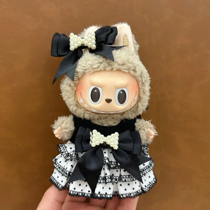 17cm Labubu Doll Accessories – Fashionable Clothing for V1/V2/V3 Labubu Dolls, Cute Toy Birthday Gift