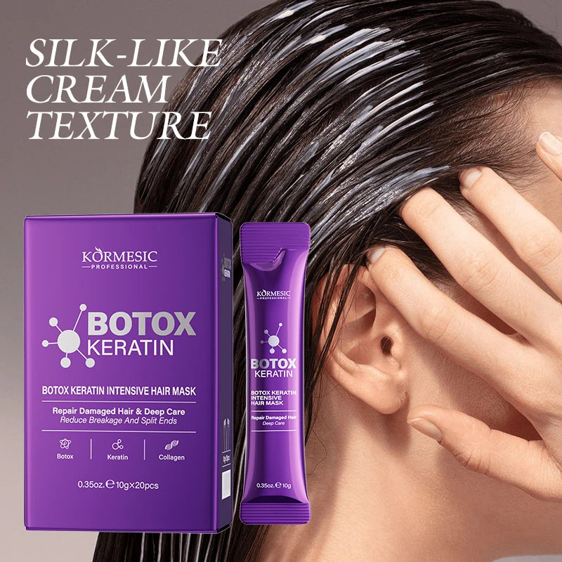 Keratin Hair Repair Mask - 5 Second Deep Moisture Treatment for Smooth Shiny Frizz-Free Hair
