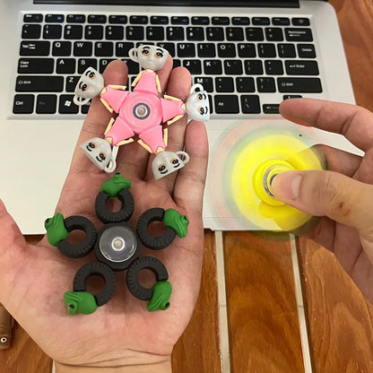 Italian Brainrot Tung Fidget Spinner — Deformed Chain Anti-Stress Hand Spinner Sensory Gyro Toy for Adults